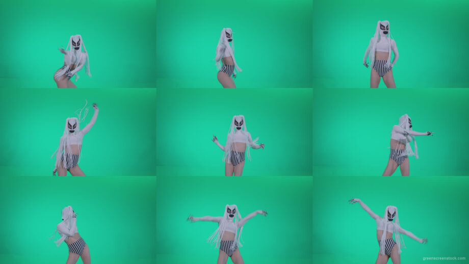 Go-go-Dancer-with-Latex-Top-t11-Green-Screen-Video-Footage Green Screen Stock