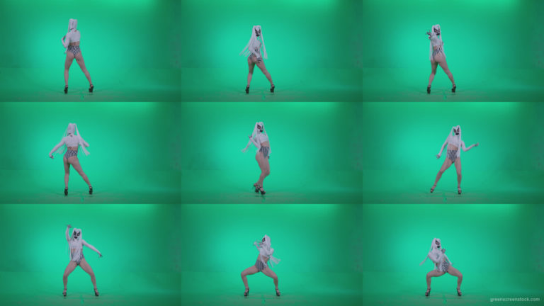 Go-go-Dancer-with-Latex-Top-t3-Green-Screen-Video-Footage Green Screen Stock