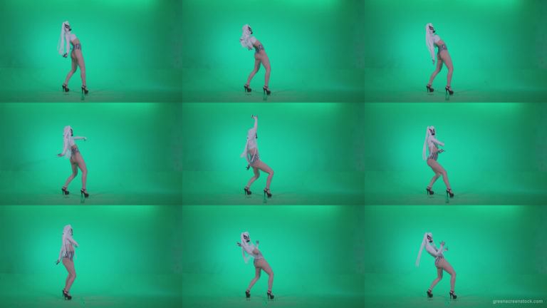 Go-go-Dancer-with-Latex-Top-t5-Green-Screen-Video-Footage Green Screen Stock