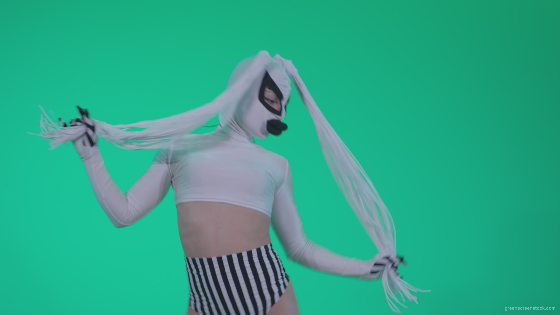 Go-go-Dancer-with-Latex-Top-t8-Green-Screen-Video-Footage_006 Green Screen Stock