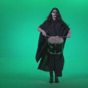 Gothic-Snare-Drumming-girl-g4_008 Green Screen Stock