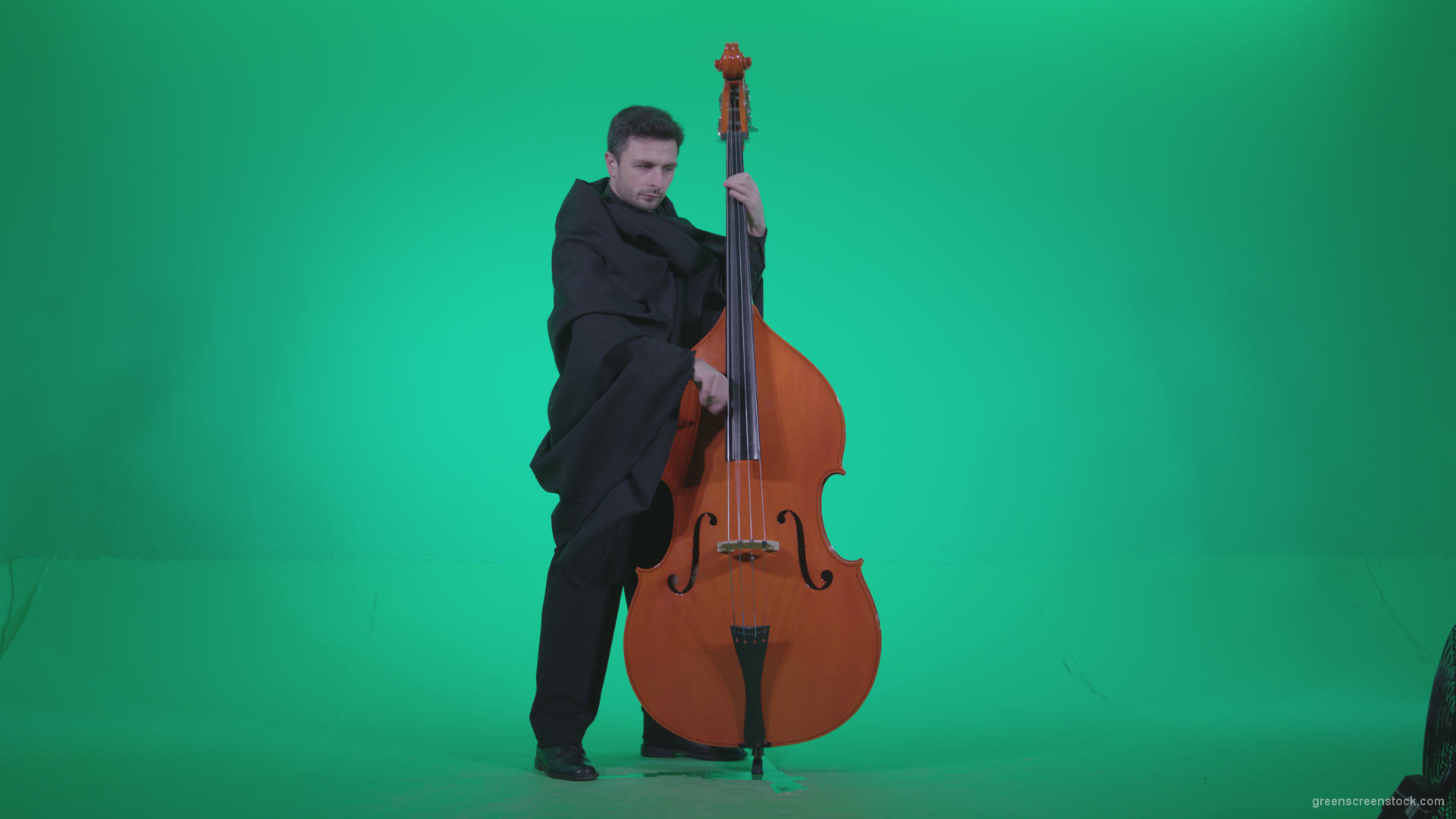 Gotic-Contrabass-Jazz-Performer-1_001 Green Screen Stock