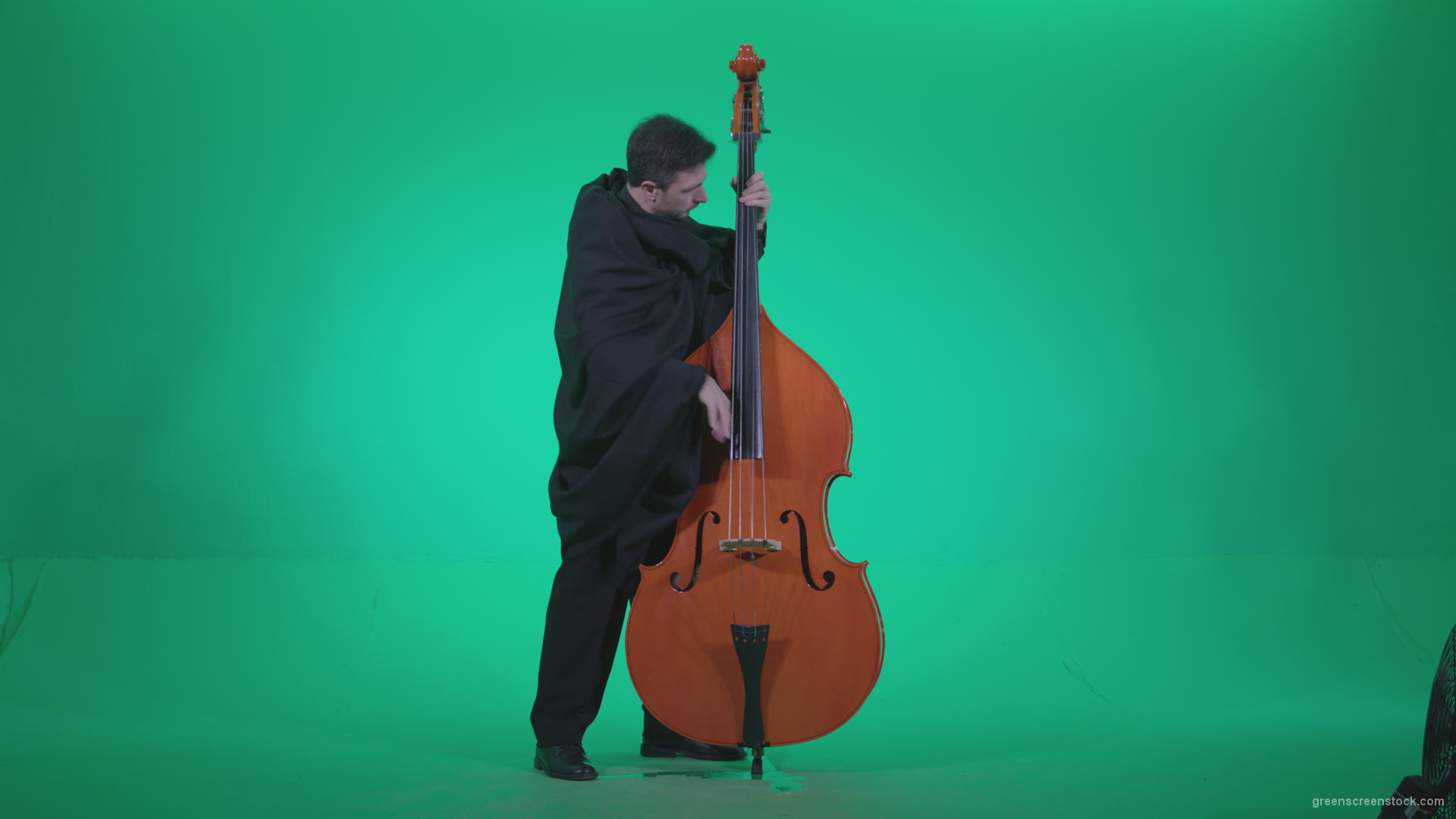 Gotic-Contrabass-Jazz-Performer-1_007 Green Screen Stock