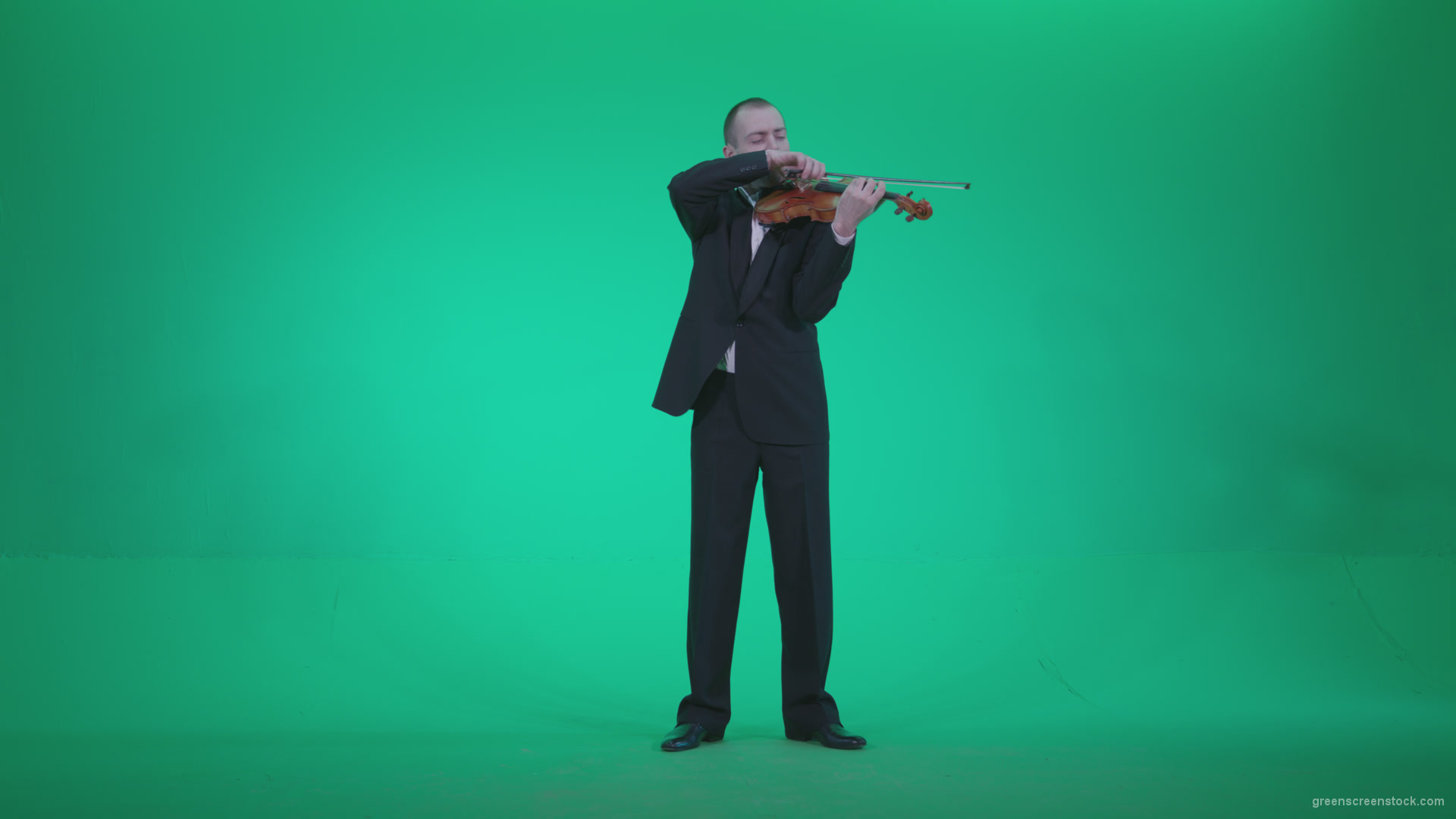 Professional-Violin-player-man-z1_002 Green Screen Stock