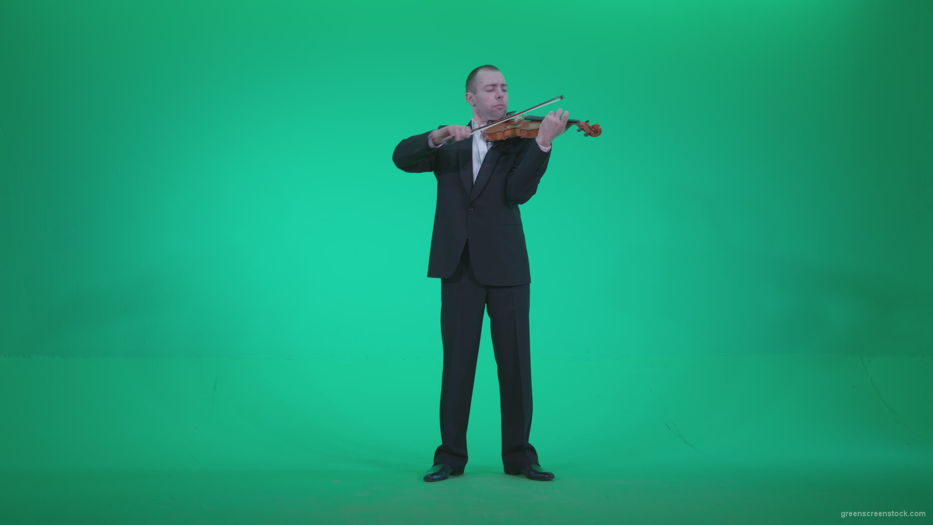 Professional-Violin-player-man-z1_004 Green Screen Stock