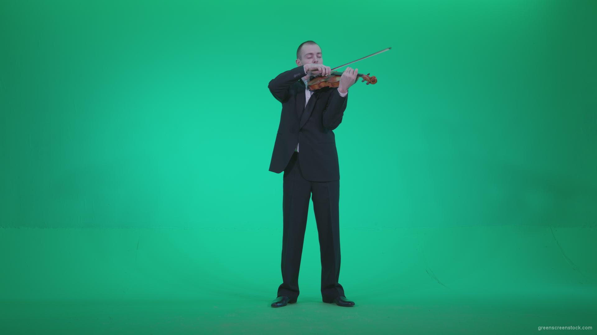 Professional-Violin-player-man-z1_008 Green Screen Stock