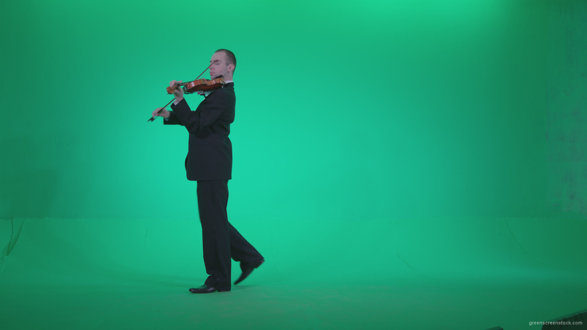 Professional-Violin-player-man-z2_007 Green Screen Stock