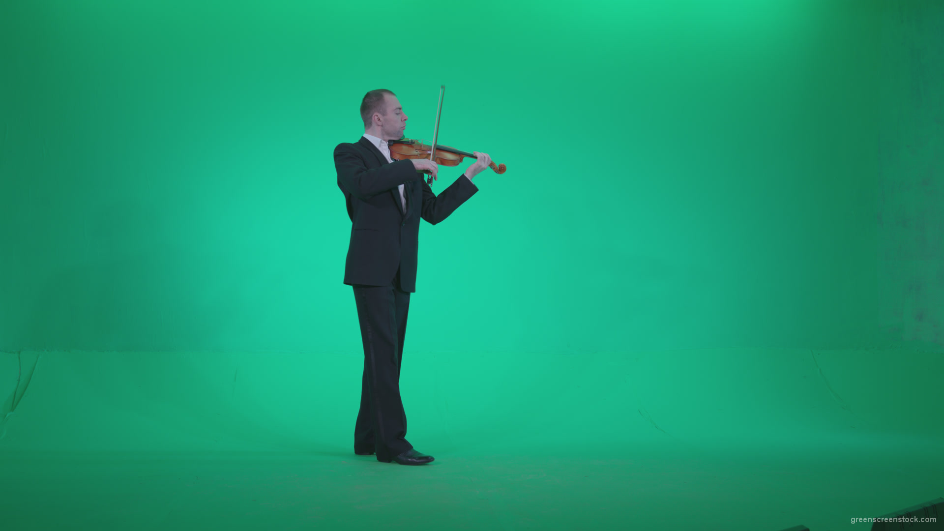 Professional-Violin-player-man-z2_009 Green Screen Stock