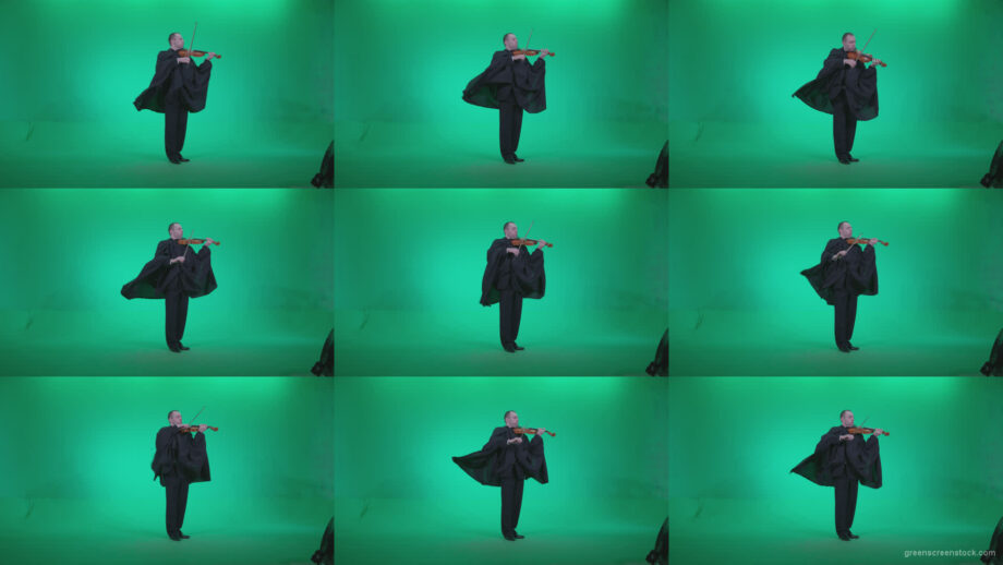 Professional-Violin-player-man-z4 Green Screen Stock