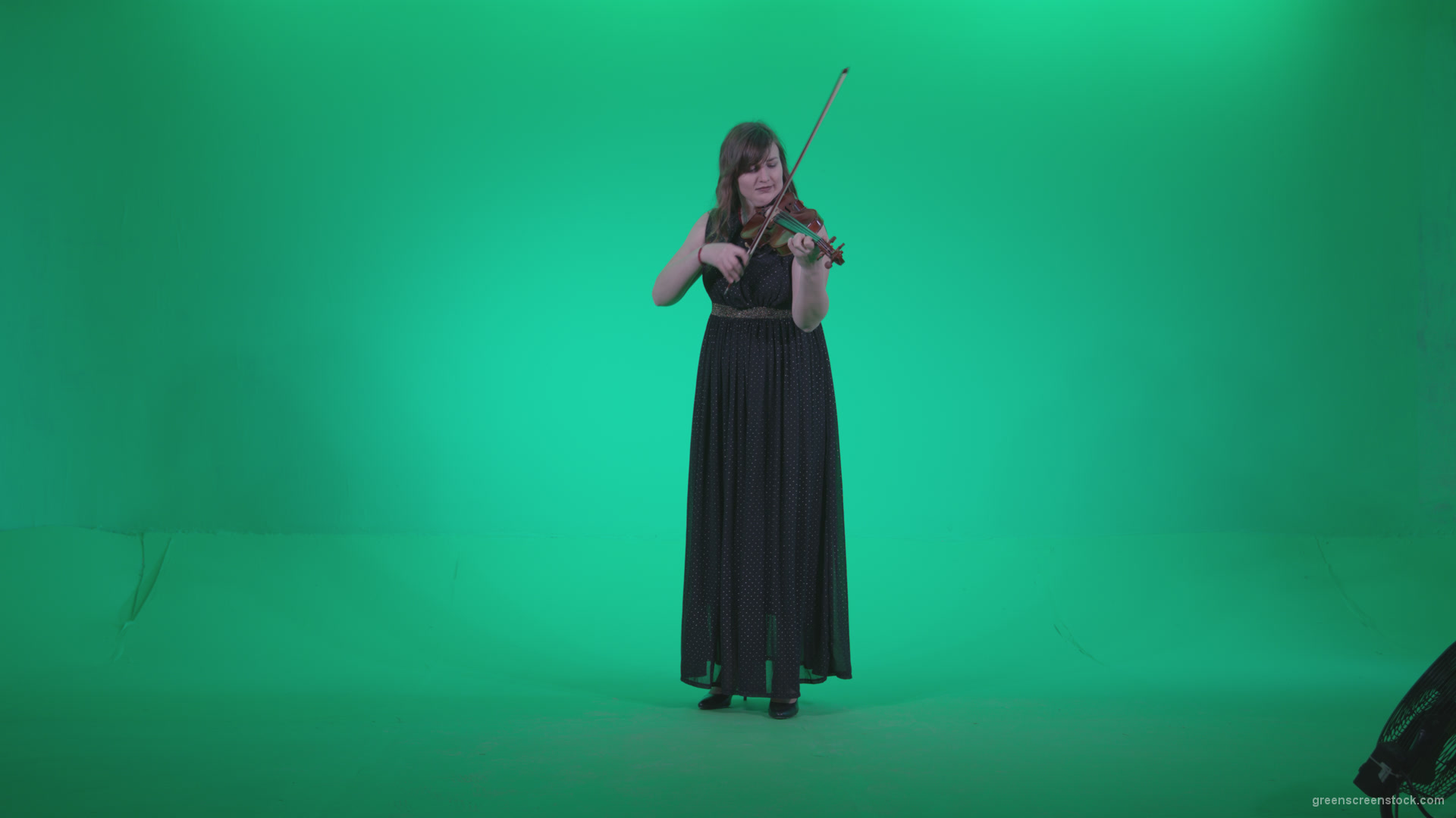 Professional-Violin-player-woman-z1_005 Green Screen Stock