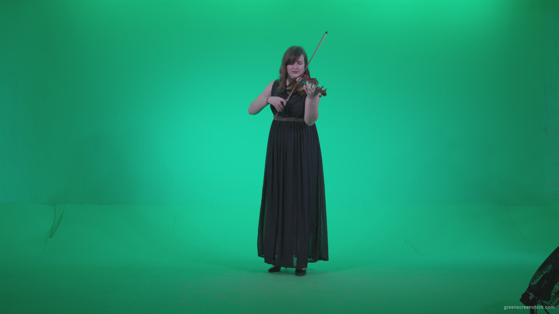 Professional-Violin-player-woman-z1_007 Green Screen Stock