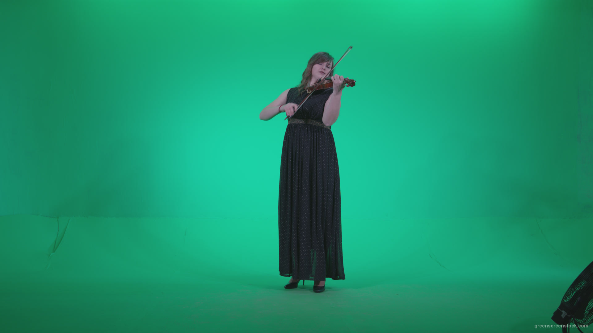 Professional-Violin-player-woman-z1_008 Green Screen Stock