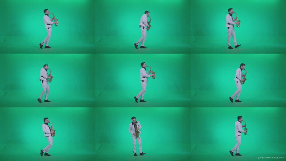 Saxophone-Virtuoso-Performer-s2 Green Screen Stock