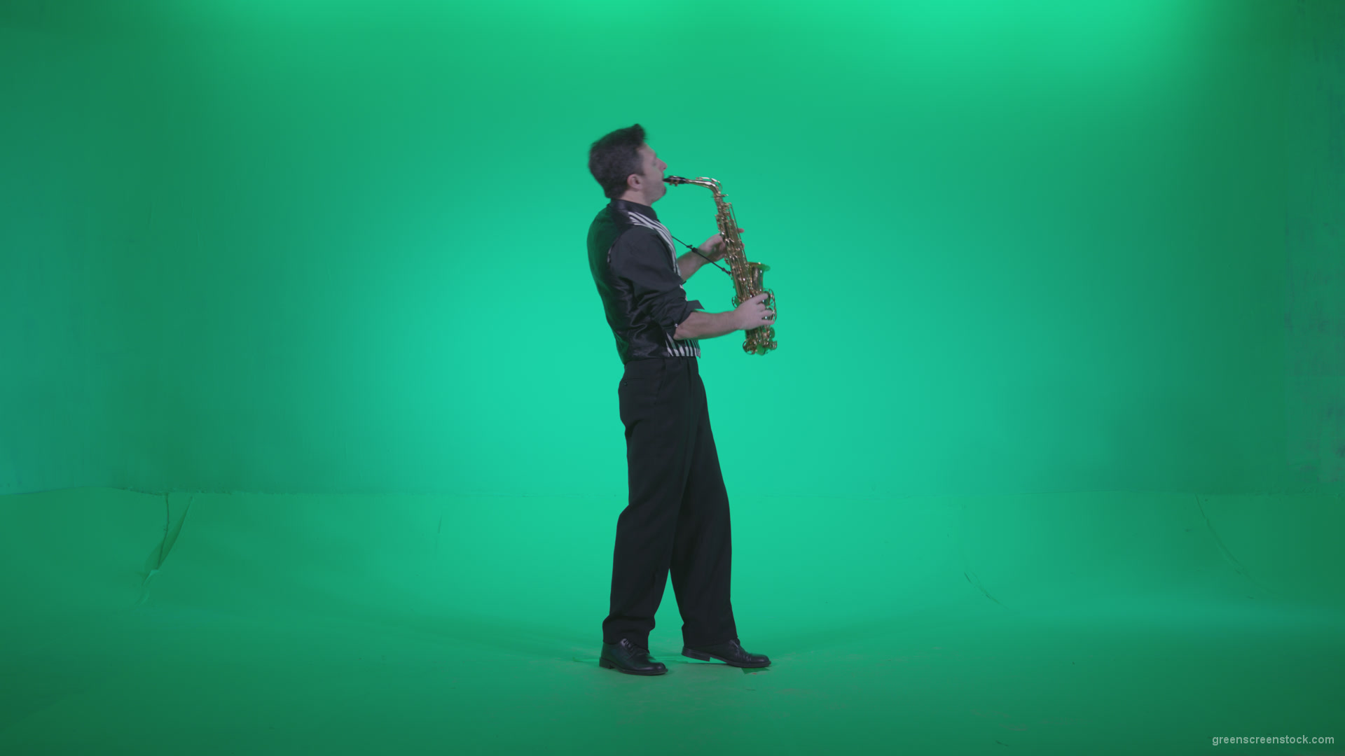 Saxophone-Virtuoso-Performer-s3_006 Green Screen Stock