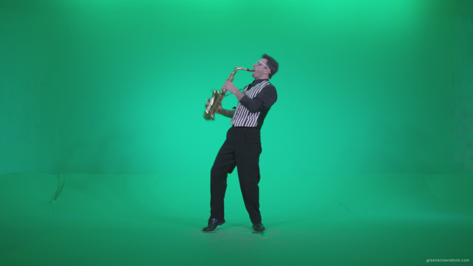 Saxophone-Virtuoso-Performer-s4_008 Green Screen Stock