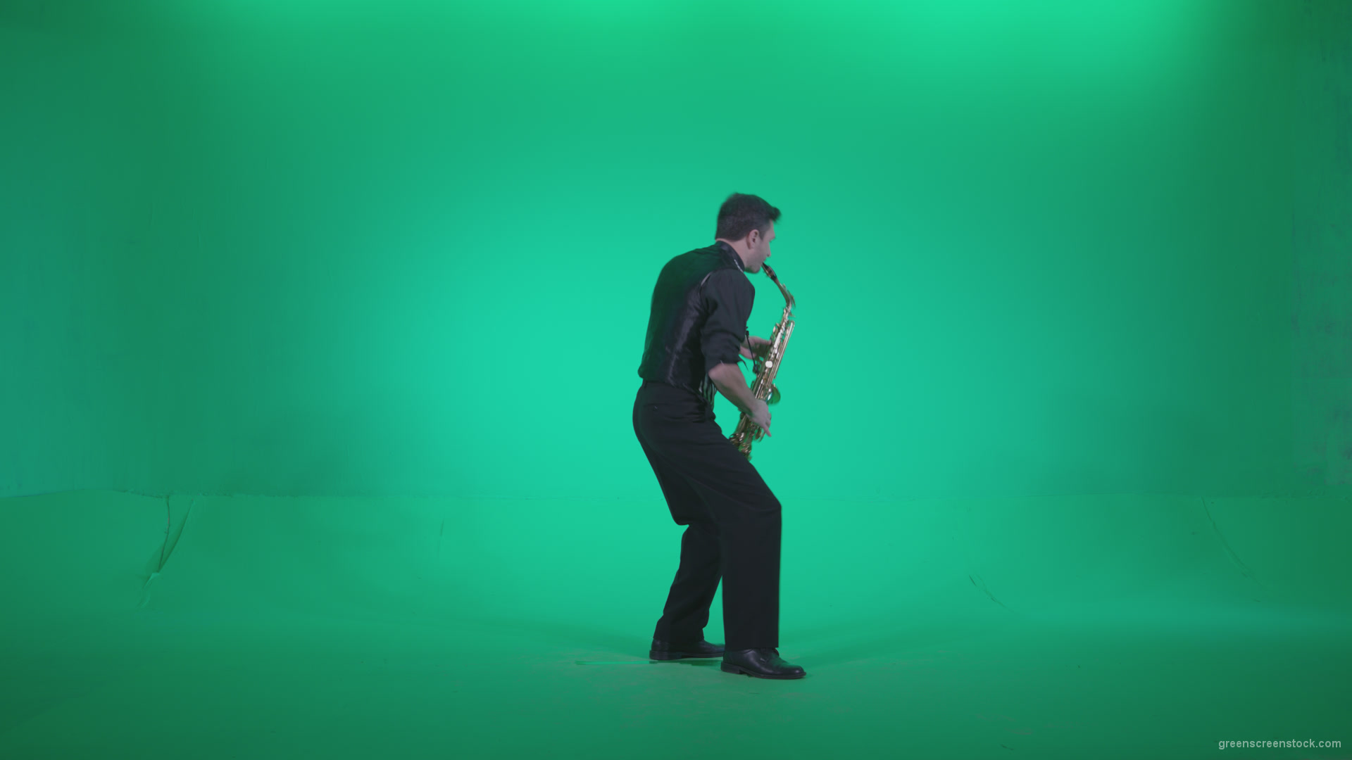 Saxophone-Virtuoso-Performer-s9-Green-Screen-Video-Footage_004 Green Screen Stock