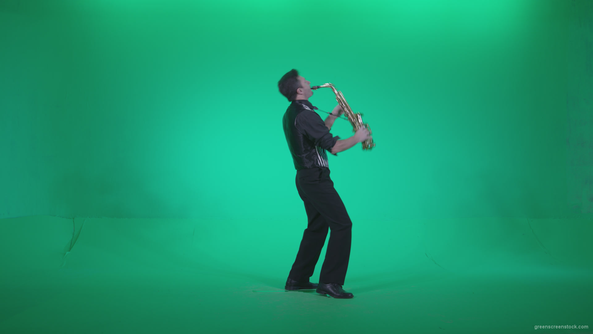 Saxophone-Virtuoso-Performer-s9-Green-Screen-Video-Footage_005 Green Screen Stock