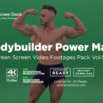 Bodybuilder green screen