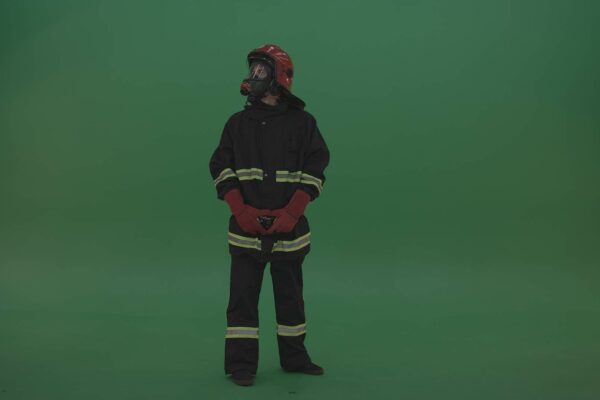 lifesaver fireman on green screen video