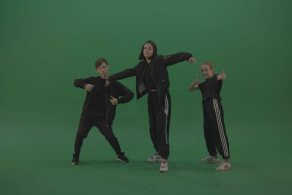 hip hop dancing kid green screen video footage