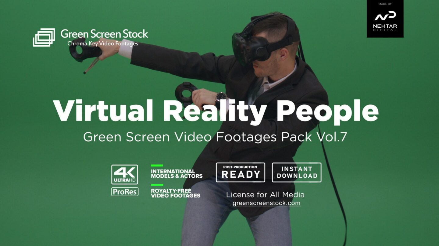 irual Reality people Green Screen Video Footage