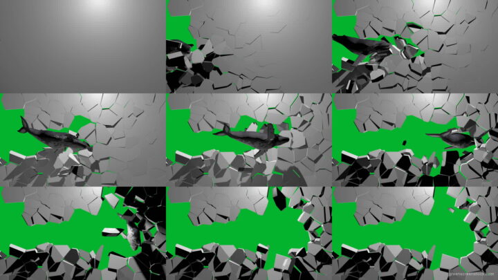 Boom-Wall-3D-Whale-Nektar-DIgital-Green-Screen-Animation Green Screen Stock