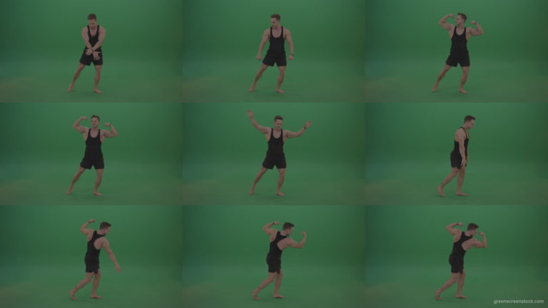 Green-Screen-Bodybuilder-fitness-trainer-show-muscules-on-green-background-2 Green Screen Stock
