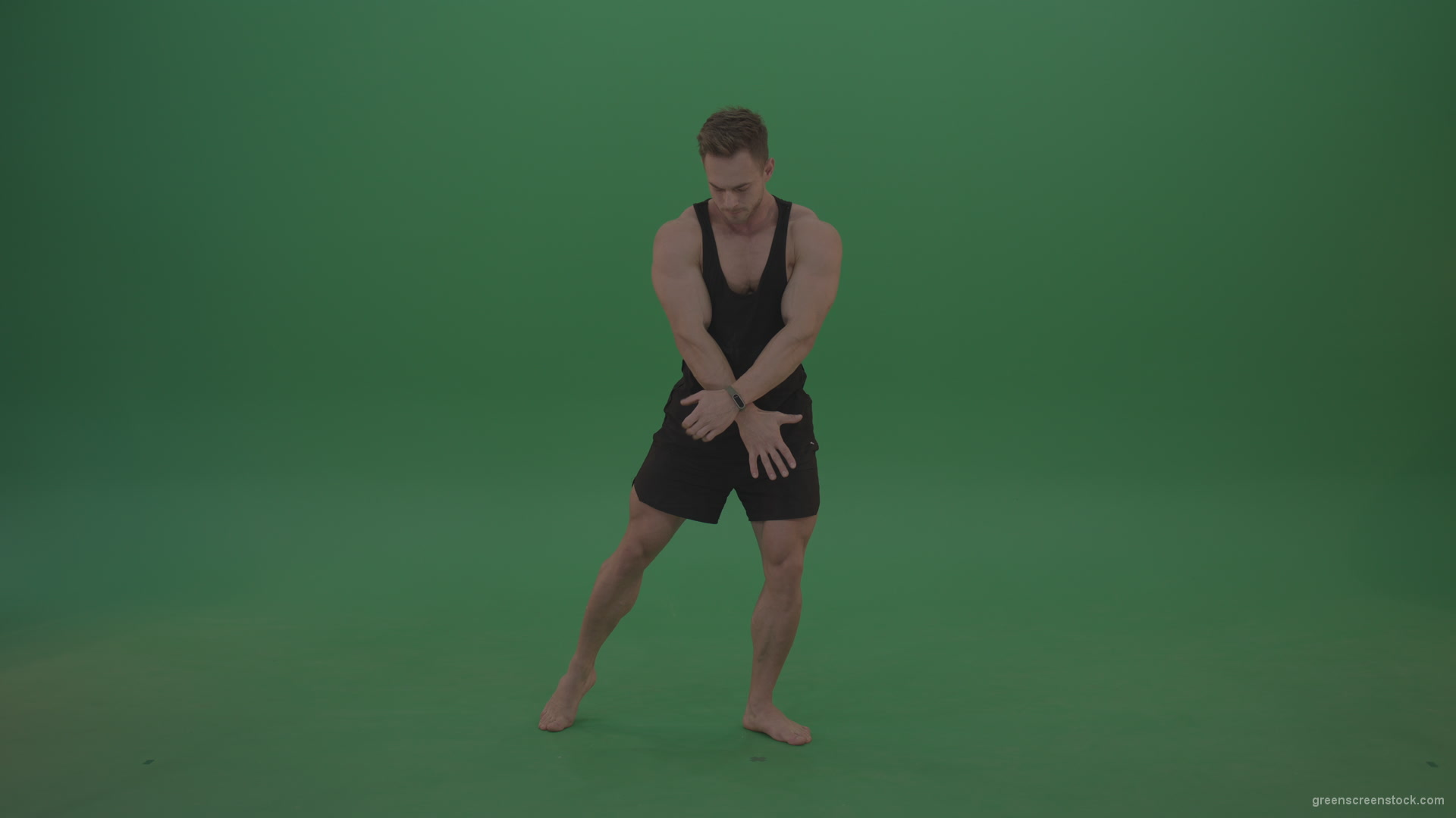 Green-Screen-Bodybuilder-fitness-trainer-show-muscules-on-green-background-2_001 Green Screen Stock