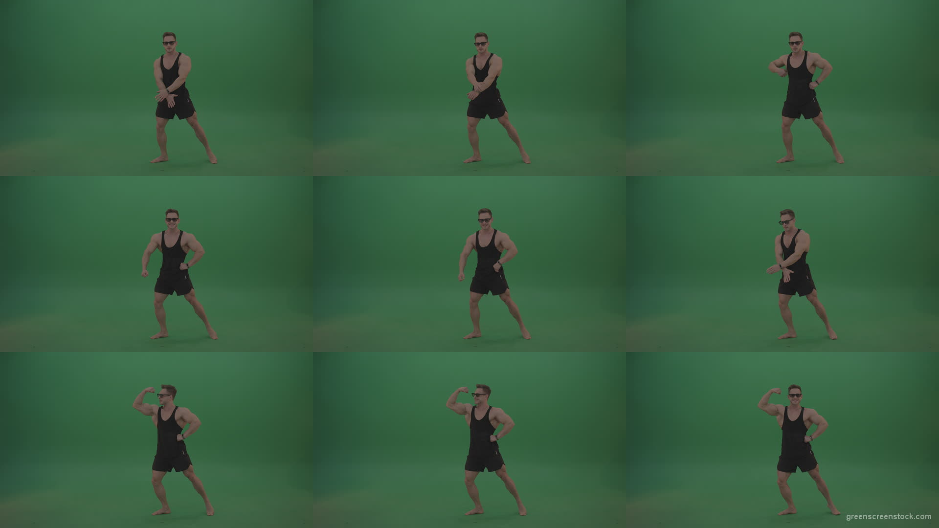 Green-Screen-Bodybuilder-fitness-trainer-show-muscules-on-green-background-3 Green Screen Stock