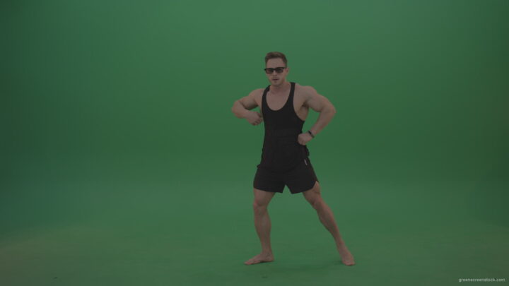 vj video background Green-Screen-Bodybuilder-fitness-trainer-show-muscules-on-green-background-3_003