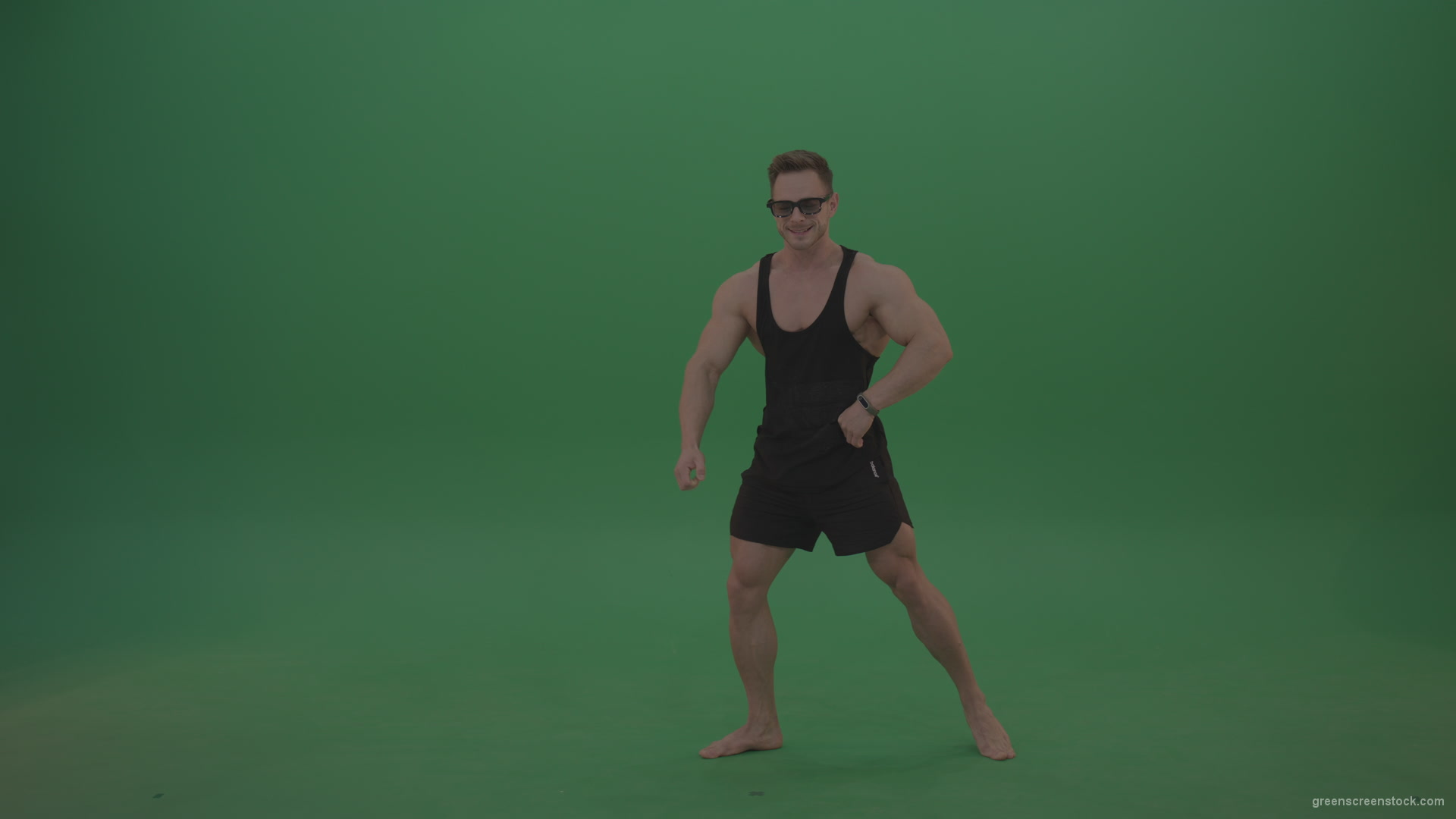 Green-Screen-Bodybuilder-fitness-trainer-show-muscules-on-green-background-3_005 Green Screen Stock