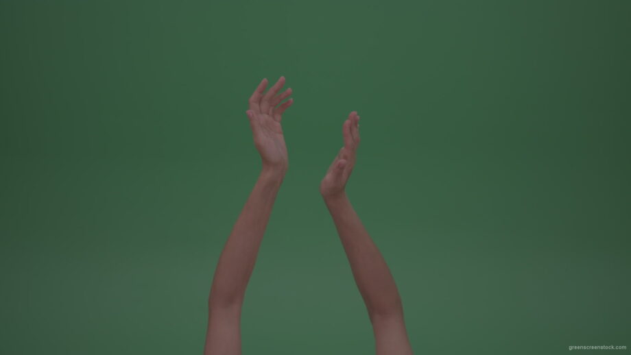 Sarcastic-Slowly-Clapping-Young-Female-Thin-Beautiful-Hands-On-Green-Screen-ChromaKey-WallBackground_005 Green Screen Stock