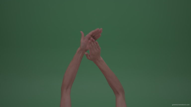 Thin-Cute-Young-Female-Hands-Ovation-Claps-Green-Screen-ChromaKey-Wall-Background_004 Green Screen Stock