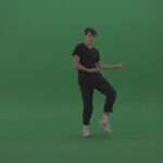 vj video background Young_Brunette_Boy_Showing_Awesome_Hip_Hop_Dance_Technical_Skills_With_Robot_Tought_Moves_On_Green_Screen_Chroma_Key_Background_003