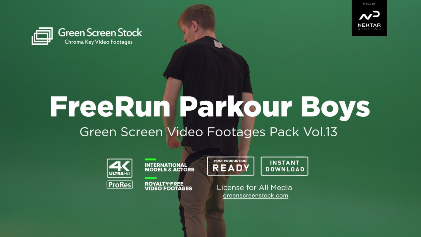 Parkour Team – Green Screen Video Footage Pack Vol.13