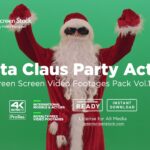 Santa Claus Party Action - Green Screen Video Footage