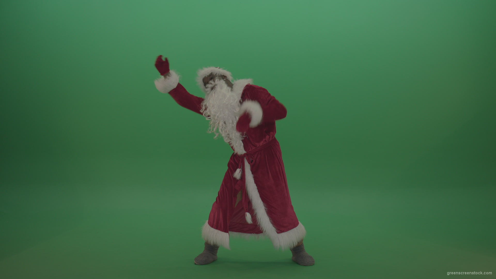 vj video background Crazy-santa-moves-over-chromakey-background_003