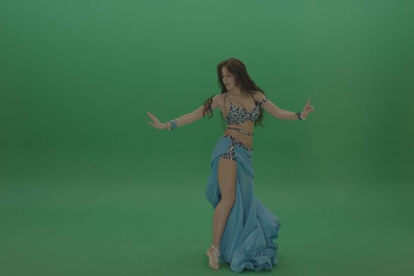 belly dance video footage on green screen