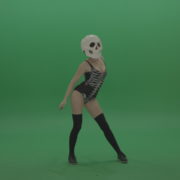 Skull-Head-Dancer-GoGo-Girl-2_007 Green Screen Stock