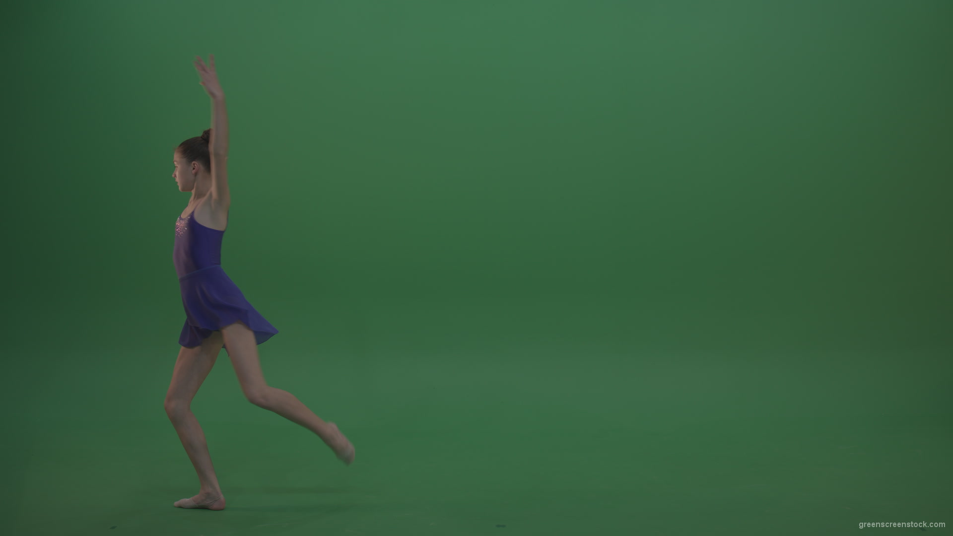 Young_Gymnast_Showing_Marvelous_Technical_Dance_Swan_Ballet_Moves_Technical_Performance_Of_Rhythmic_Artistic_Gymnastics_On_Green_Screen_Wall_Background_005 Green Screen Stock