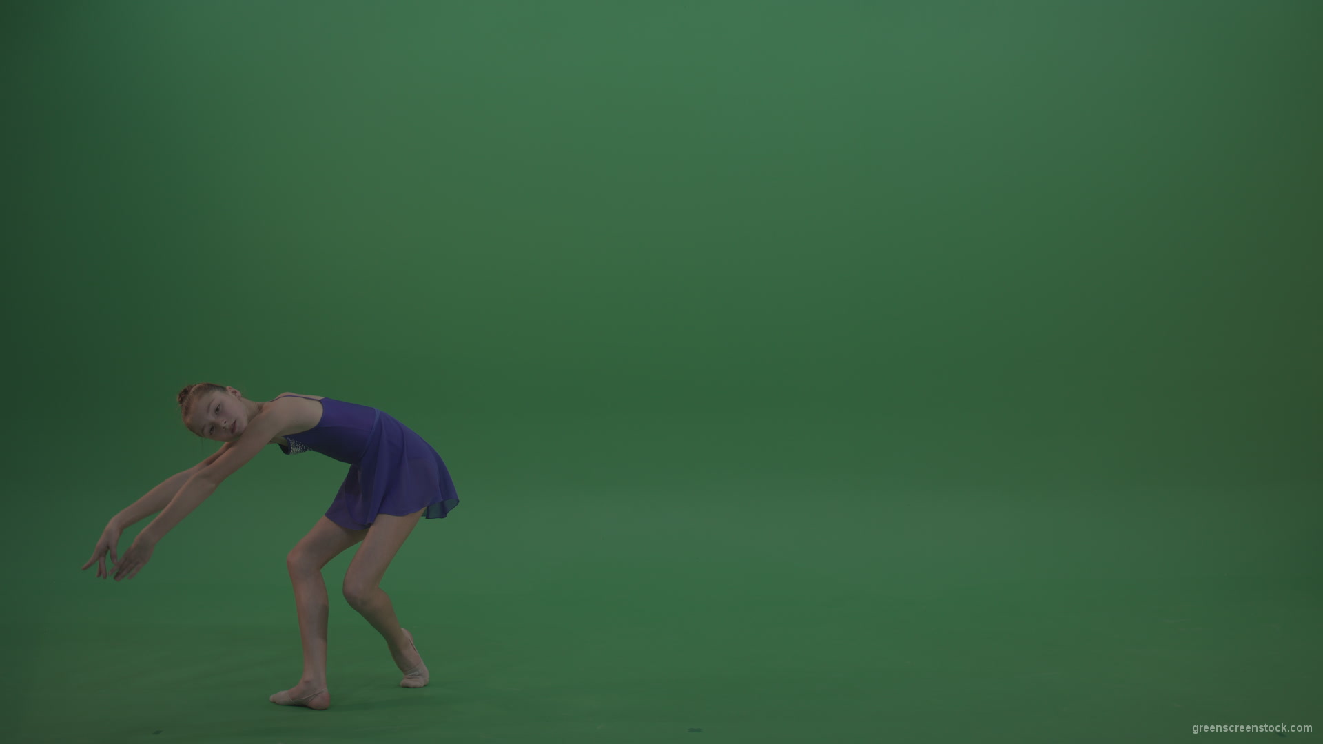 Young_Gymnast_Showing_Marvelous_Technical_Dance_Swan_Ballet_Moves_Technical_Performance_Of_Rhythmic_Artistic_Gymnastics_On_Green_Screen_Wall_Background_009 Green Screen Stock