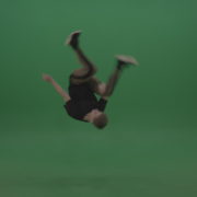 Young_Red_Hair_Sportsman_Doing_Ideal_Webster_Freerun_Parkour_Trick_Move_On_Green_Screen_Wall_Background_006 Green Screen Stock