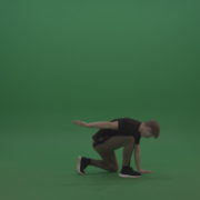 Young_Red_Head_Sportsman_Does_Ideal_Webster_Freerun_Parkour_Trick_Movement_007 Green Screen Stock