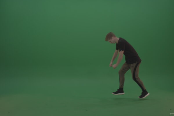 Young_Redheaded_Athlete_Doing_Ideal_Technical_Webster_Freerun_Parkour_Trick_On_Green_Screen_Chroma_Key_Wall_Background_004 Green Screen Stock