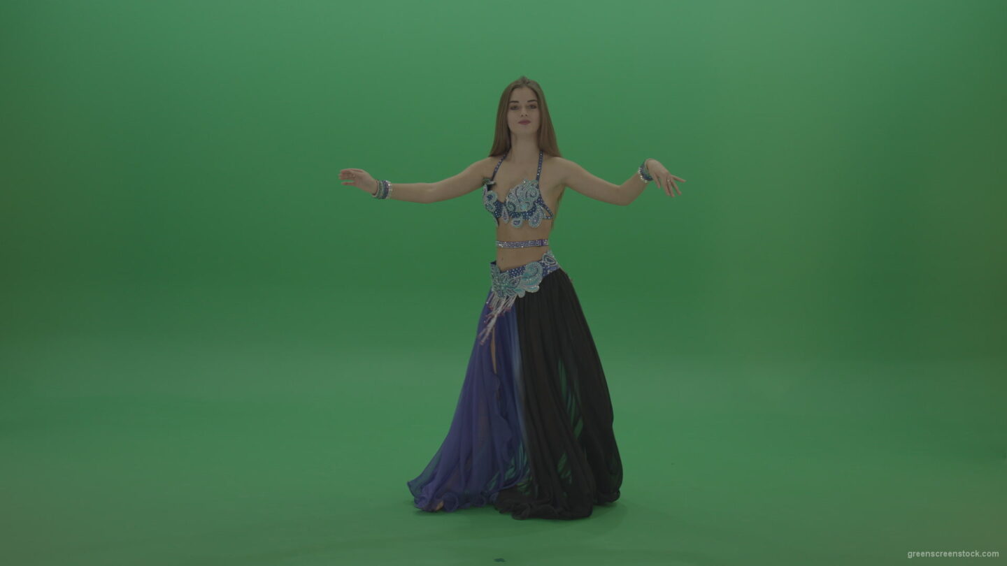 vj video background Beautiful-belly-dancer-in-purple-and-black-wear-display-dance-moves-over-green-screen-background_003