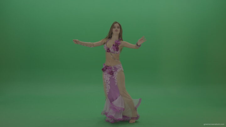 vj video background Delightful-belly-dancer-in-pink-wear-display-amazing-dance-moves-over-chromakey-background_003