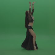 Gorgeous-belly-dancer-in-black-wear-display-amazing-dance-moves-over-chromakey-background_005 Green Screen Stock