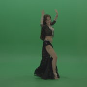 Gorgeous-belly-dancer-in-black-wear-display-amazing-dance-moves-over-chromakey-background_007 Green Screen Stock