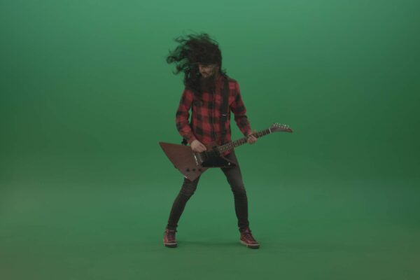 green screen people guitarist video