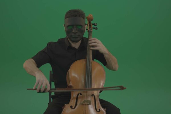 green screen strings music player video footage